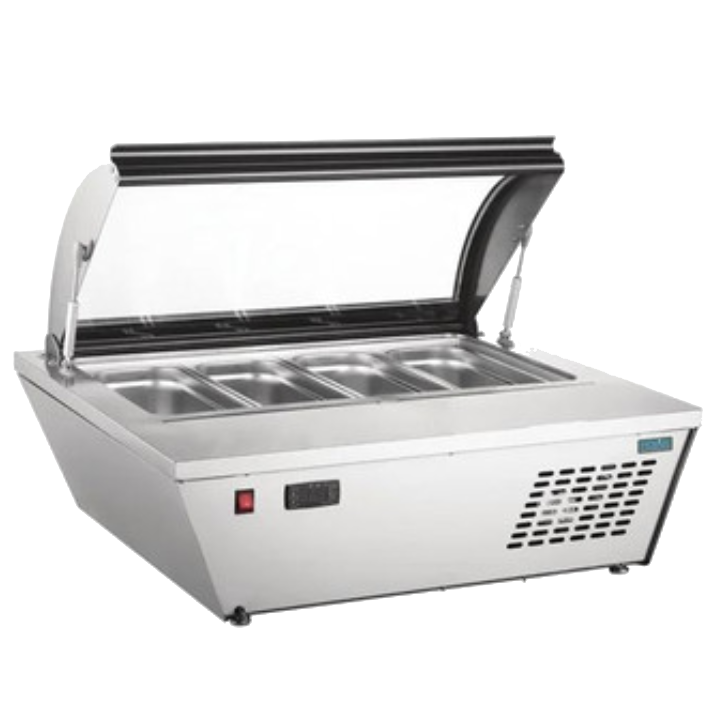 4 Flavour Ice Cream Scooping Cabinet