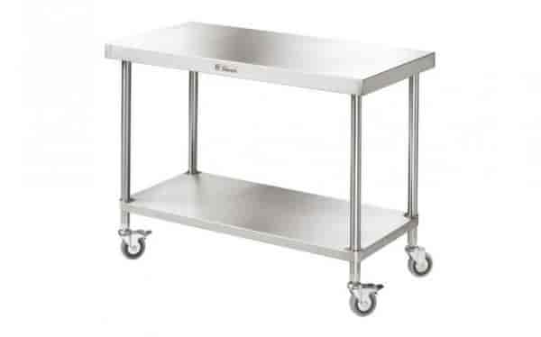 Stainless steel Mobile Prep Bench 1.5m