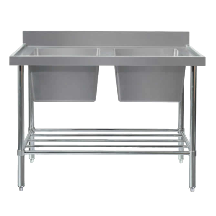 Stainless steel Two bowl Sink Bench 1.2m