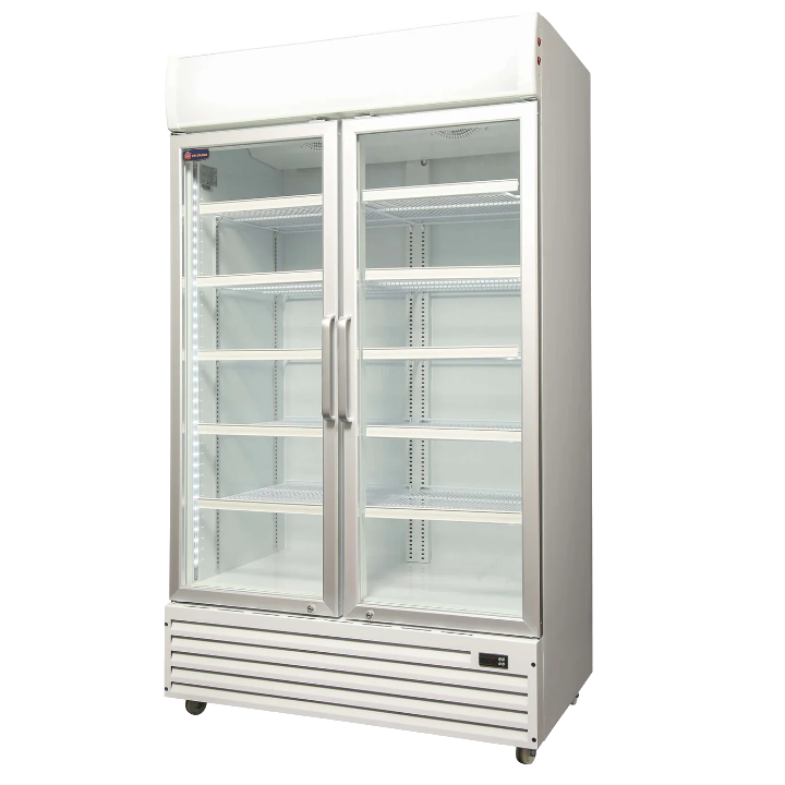 2 door Upright Display Dual Fridge Freezer